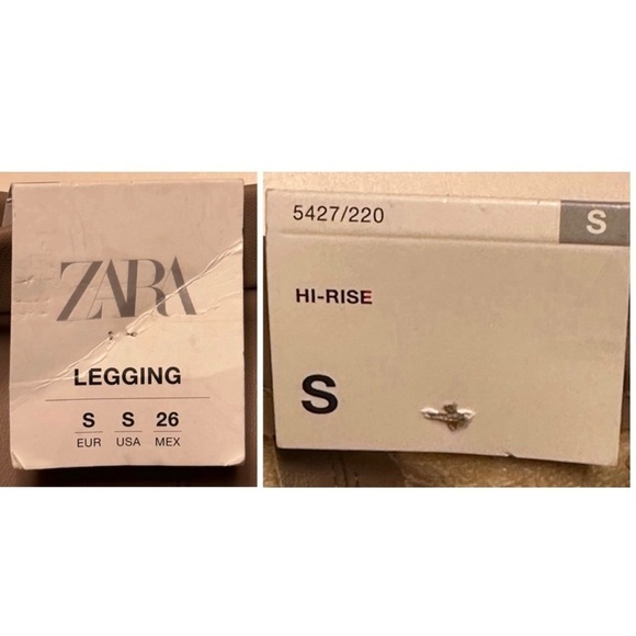 ZARA Tan Faux Leather Leggings Vegan Skinny Pants Hi-Rise Ankle Slit Women’s S - Picture 11 of 16